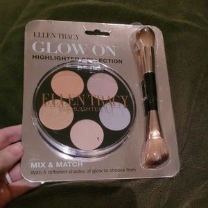 NEW Ellen Tracy 5 Highlighter Palette with Brush